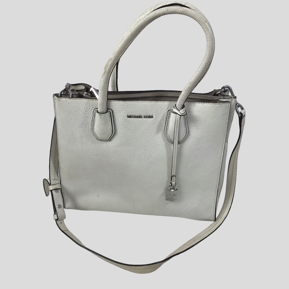 Michael Kors Mercer white  convertible tote.